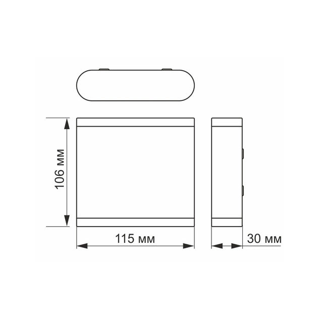 Світильник Videx LED AR06 IP54 6W 2700K чорний (VL-AR06-062B) - picture 2