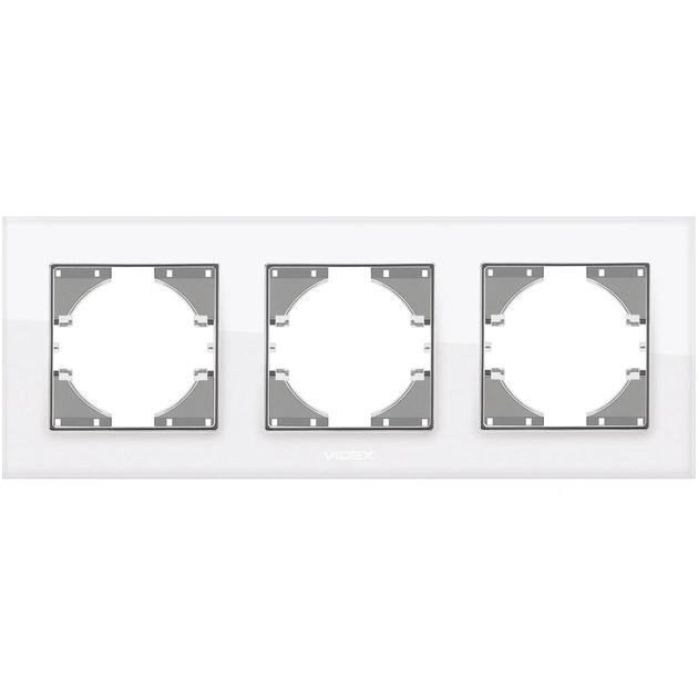 Рамка Videx BINERA біле скло 3 поста (VF-BNFRG3H-W) - зображення 2