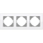 Рамка Videx BINERA біле скло 3 поста (VF-BNFRG3H-W) - зменшене зображення 2