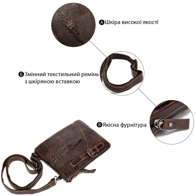 Сумка Vintage Коричнева (20038) - зображення 4