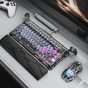 Клавіатура бездротова GravaStar Mercury K1 Pro Cyberpunk (GSK1PRO_CBLK) - зменшене зображення 7