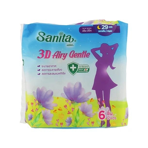 Гігієнічні прокладки Sanita 3D Airy Gentle Slim Wing 29 см 6 шт. (8850461090742) зображення 1