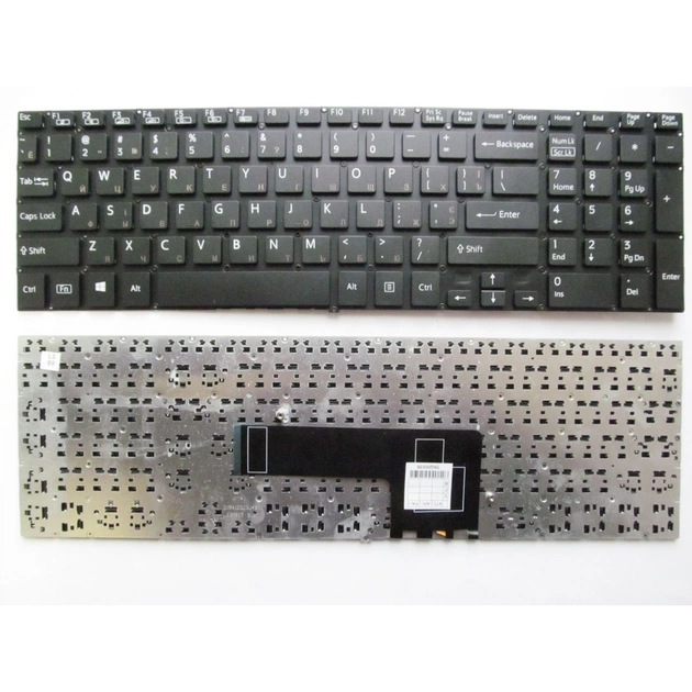 Клавіатура ноутбука Sony SVF15 (Fit 15 Series) чорна без рамки UA (A43797) - зображення 1