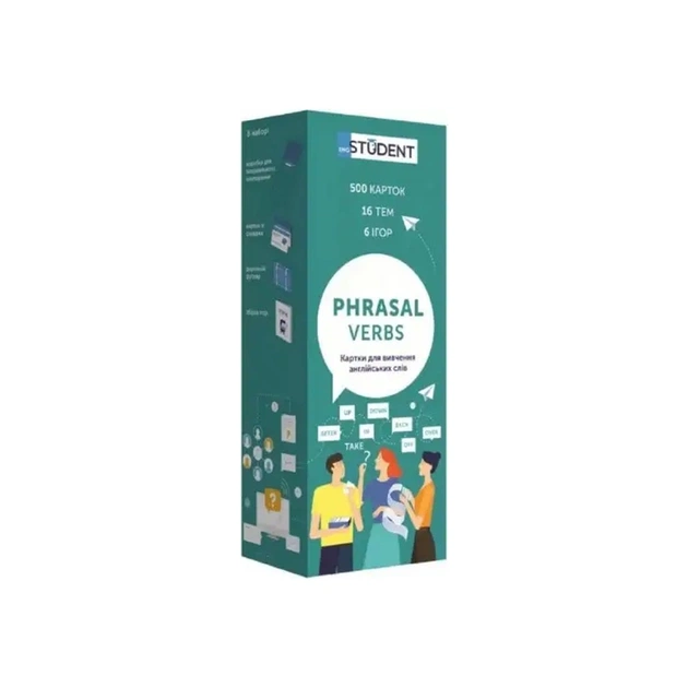 Навчальний набір English Student Картки для вивчення англійської мови Phrasal Verbs, українська (59123258) - зображення 1