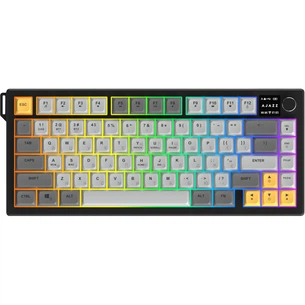 Клавіатура Ajazz AF82 Wireless/Bluetooth/USB UA Black/Gray/Yellow (AF82-BGY) зображення 1