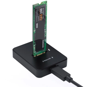 Док-станція для накопичувачів Gembird USB Type-C M.2 SATA NVME SSD (DD-U3M2) зображення 1