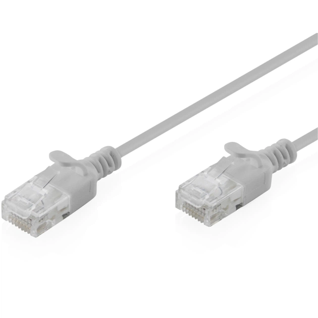 Патч-корд 5м, UTP, cat.6, Sliim, AWG 32/7, Cu, LSZH, grey Digitus (DK-1618-050S) - зображення 1