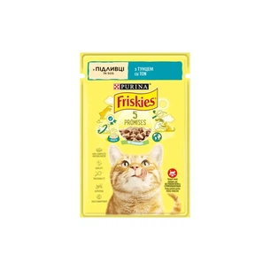 Вологий корм для кішок Purina Friskies шматочки у підливі з тунцем 85 г (7613036962315) зображення 1