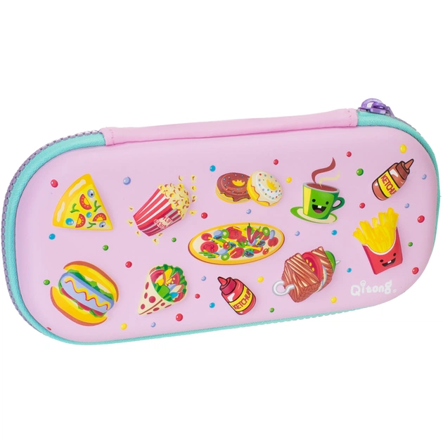 Пенал Cool For School 1 відділення з органайзером рожевий (QT-5670-Pink) - зображення 1