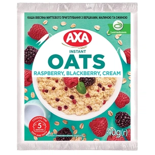 Їжа швидкого приготування АХА Каша Вівсяна вершками, малиною та ожиною 40 г (4820008126313) зображення 1