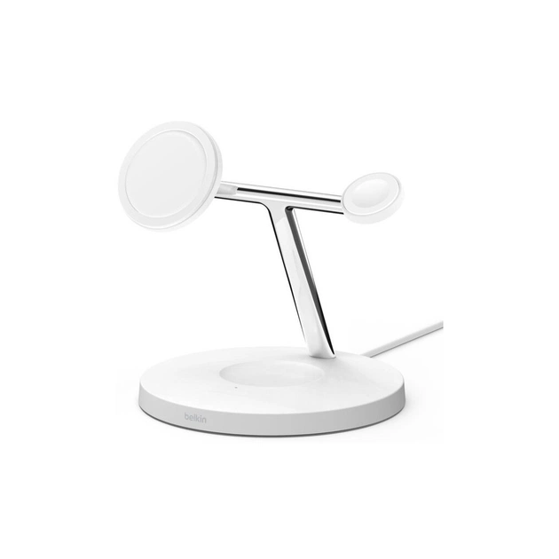 Зарядний пристрій Belkin MagSafe 3in1 Wireless Charger, white (WIZ017VFWH) - зображення 1