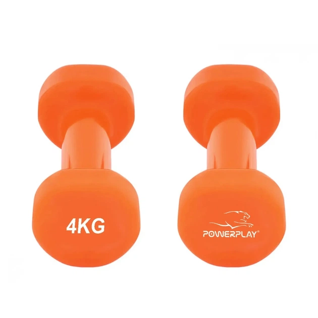 Гантель PowerPlay вінілові 4125 Achilles 2 х 4 кг Помаранчеві (PP_4125_4kg_2in) - picture 5