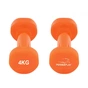 Гантель PowerPlay вінілові 4125 Achilles 2 х 4 кг Помаранчеві (PP_4125_4kg_2in) - зменшене зображення 5