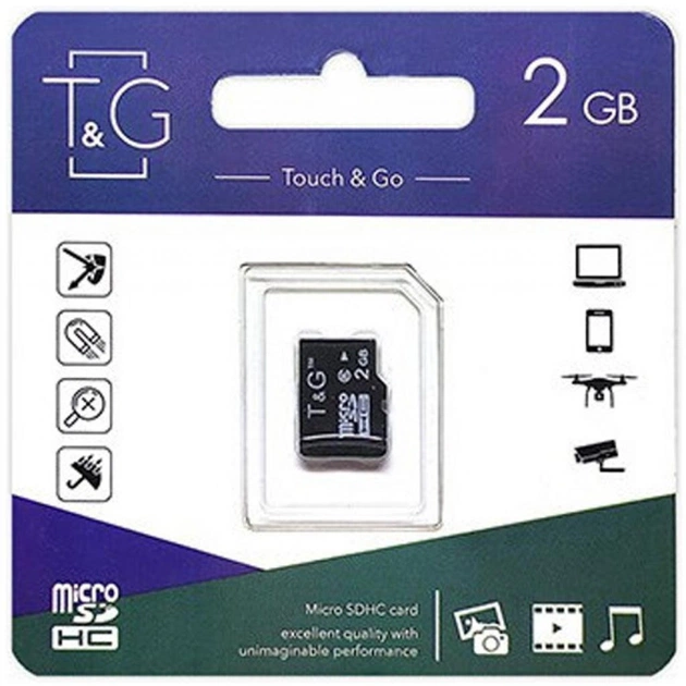 Карта пам'яті T&G 2GB microSDHC class 4 (TG-2GBSD-00) - изображение 1