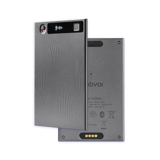 Цифровий диктофон Mobvoi TicNote with IA Shadow 64GB Black (NE-79) - зображення 3