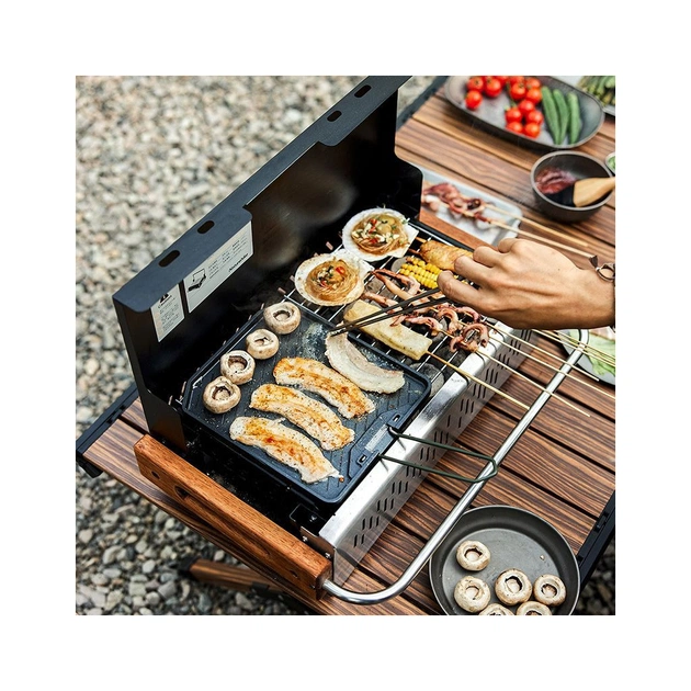 Сковорода туристична Naturehike -гриль зі складною ручкою CNK2300CJ016 алюміній (6976023925177) - picture 8