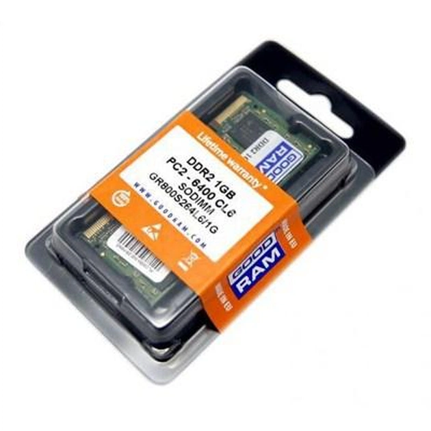 Модуль пам'яті для ноутбука SoDIMM DDR2 1GB 800 MHz Goodram (GR800S264L6/1G) - изображение 1