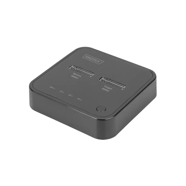 Док-станція для накопичувачів Digitus Dual M.2 NVMe SSD USB Type-C 3.2 Black (DA-71545) - зображення 1