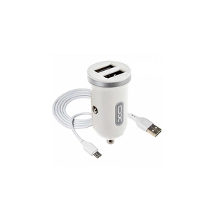 Зарядний пристрій XO 2xUSB 2.1A + cable USB to Micro 5P white (TZ08-M-WH) зображення 1