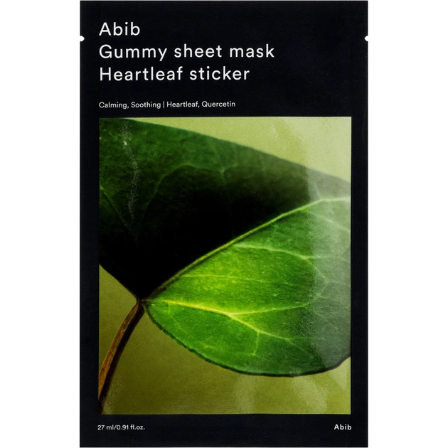 Маска для обличчя Abib Gummy Sheet Mask Heartleaf Sticker Тканинна (8809750463729) - picture 1
