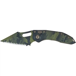 Ніж Microtech Stitch Olive Camo Signature Series Serrator (169-3OCS) зображення 1