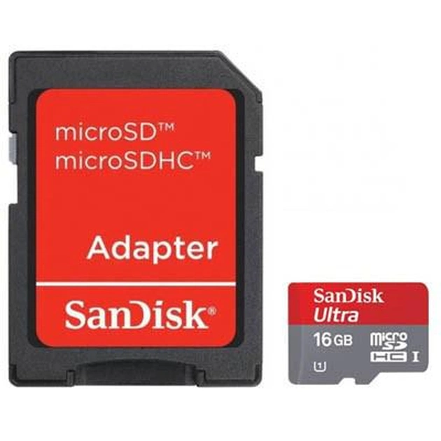 Карта пам'яті SanDisk 16Gb microSDHC Ultra UHS-I (SDSDQU-016G-U46A) - изображение 1
