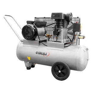 Компресор Sigma двоциліндровий ремінний 2.5кВт 335л/хв 10бар 50л (2 крана) (7044121) зображення 1