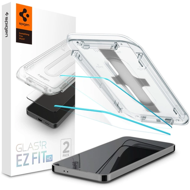 Скло захисне Spigen Samsung Galaxy S24 tR EZ Fit HD (2 Pack) (AGL07440) - зображення 1