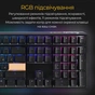 Клавіатура Ducky One 3 Cherry MX Red RGB UA USB Black (DKON2108ST-RUAPXCLAWSC1) - зменшене зображення 3