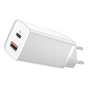 Зарядний пристрій Baseus 2xUSB 65W GaN (USB-C+USB-A) white (CCGAN2L-B02) - зменшене зображення 1
