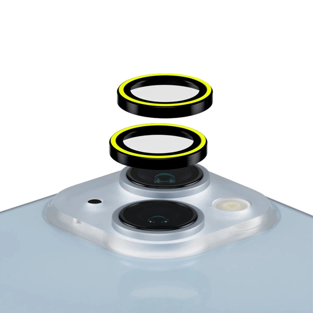 Стекло защитное Armorstandart for Camera AR iPhone 15 / 15 Plus Yellow (ARM76132) - изображение 1