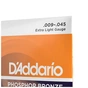Струни для гітари D'Addario Phosphor Bronze 12-String Extra Light (09-45) (EJ41) - уменьшенное изображение 4