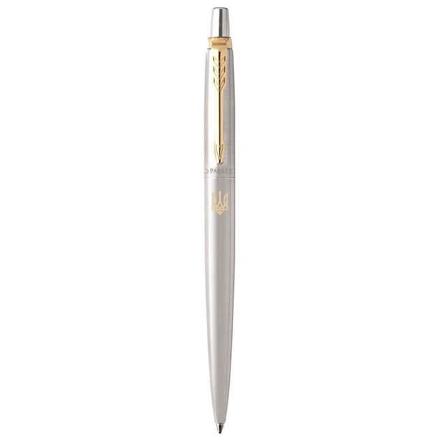 Ручка шариковая Parker JOTTER 17 UKRAINE SS GT BP Трезубец золотой (16032_T001g) - изображение 1