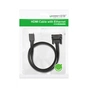 Кабель мультимедійний HDMI M to DVI M 1.0m HD106 black UGREEN (30116) - зменшене зображення 2