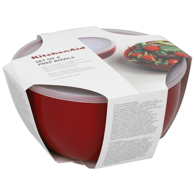 Миска KitchenAid Universal, з кришками, набір 4 шт, червоний (KQG176OSERE) - picture 4
