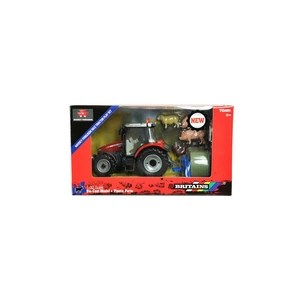 Спецтехніка Britains Модель трактора Massey Ferguson 5612 з вилами та фігурками 1:32 (43205) зображення 1