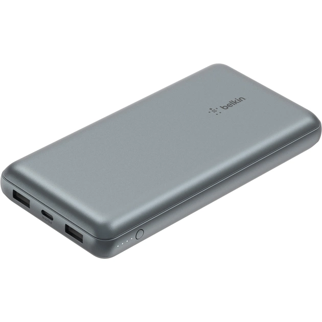 Батарея універсальна Belkin 10000mAh 15W 2xUSB-A, USB-C Gray (BPB011BTGY) - picture 5