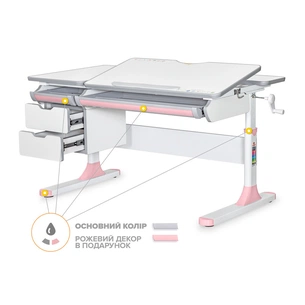 Парта Mealux Hamilton Multicolor Pink Lite (BD-680 W/G MC + PN Lite) изображение 1