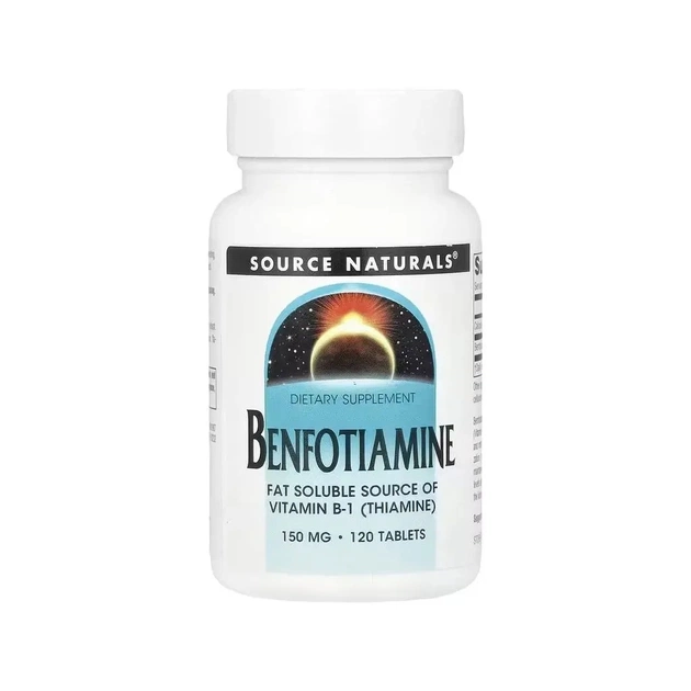 Витаминно-минеральный комплекс Source Naturals Бенфотиамин, 150 мг, Benfotiamine, 120 таблеток (SNS-01907) - изображение 1