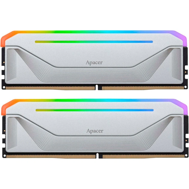 Модуль пам'яті для комп'ютера DDR5 32GB (2x16GB) 6000 MHz NOX RGB Silver Apacer (AH5U32G60C622NWAA-2) - зображення 1