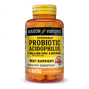 Пробіотики Mason Natural Пробіотики 2 млд ДЕЯ, смак полуниці, Probiotic Acidophilus W (MAV16891) зображення 1