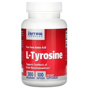 Вітамінно-мінеральний комплекс Jarrow Formulas Тирозин, L-Tyrosine, 500 мг, 100 капсул (JRW-15001) зображення 1