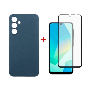 Чохол до мобільного телефона Dengos Samsung Galaxy A16 5G Carbon + glass (Blue) (DG-KM-122) зображення 1