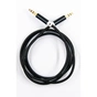 Кабель мультимедійний 3.5mm M to 3.5mm M 1.0m black Dengos (AUDIO-PLS-UG-BLACK) - зменшене зображення 1