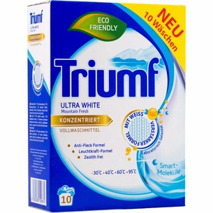 Пральний порошок Triumf Ultra White для білої білизни 720 г (4260266159874) зображення 1