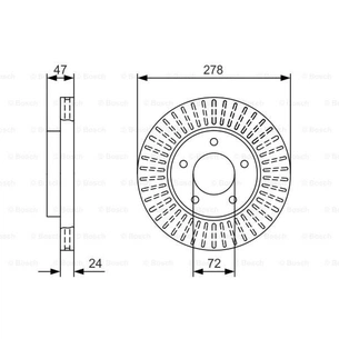 Гальмівний диск Bosch 0 986 479 A52 зображення 1