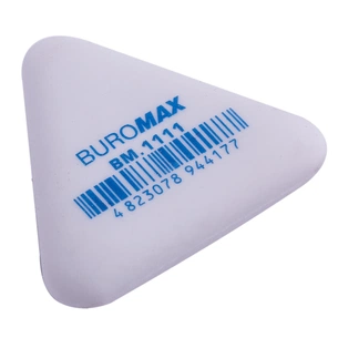 Гумка Buromax трикутна, 37x37x9 мм синт.каучук біла (BM.1111) изображение 1