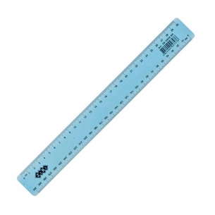 Лінійка ZiBi 30см, plastic, assorted colors, blister (ZB.5602-99) зображення 1