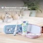 Дитяча зубна щітка Chicco для перших зубів, 6-36 міс. блакитна (8058664174690) (12081.11) - уменьшенное изображение 6