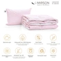 Ковдра MirSon Набір пуховий №2114 Bio-Pink Зима 90% пух 200х220 + подушка 50х70 середня (2200003023411) - зменшене зображення 2